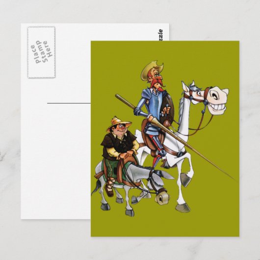 DON QUIJOTE, SANCHO, ROCINANTE y RUCIO - Cervantes Briefkaart (Voorkant / Achterkant)