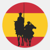 Don Quixote 2 Ronde Sticker (Voorkant)