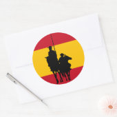 Don Quixote 2 Ronde Sticker (Envelop)