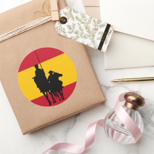 Don Quixote 2 Ronde Sticker (Geschenken)