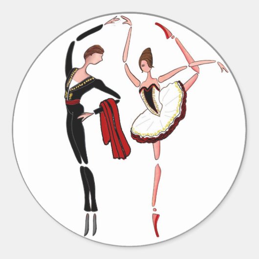 DON QUIXOTE BALLETPAAR - KITRI BALLERINA STICKER (Voorkant)