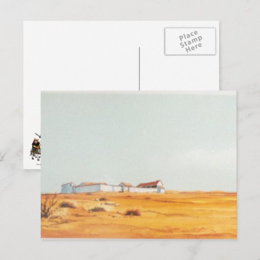 DON QUIXOTE - de animatieachtergrond van de Cartoo Briefkaart (Voorkant / Achterkant)