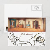 DON QUIXOTE - de animatieachtergrond van de Cartoo Briefkaart (Voorkant / Achterkant)