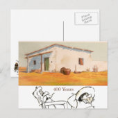 DON QUIXOTE - de animatieachtergrond van de Cartoo Briefkaart (Voorkant / Achterkant)