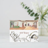 DON QUIXOTE - de animatieachtergrond van de Cartoo Briefkaart (Staand voorkant)