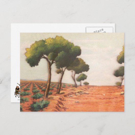 DON QUIXOTE - de animatieachtergrond van de Cartoo Briefkaart (Voorkant / Achterkant)