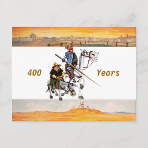 DON QUIXOTE - de animatieachtergrond van de Cartoo Briefkaart