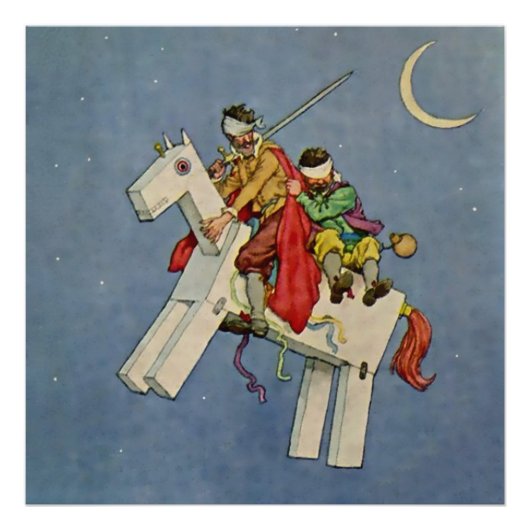 “Don Quixote” door W Heath Robinson Foto Afdruk (Voorkant)