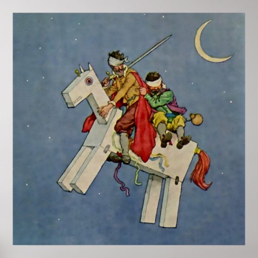 “Don Quixote” door W Heath Robinson Poster (Voorkant)