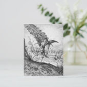 Don Quixote en de windmolens Briefkaart (Staand voorkant)