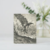 Don Quixote en de windmolens Briefkaart (Staand voorkant)