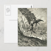 Don Quixote en de windmolens Briefkaart (Voorkant / Achterkant)