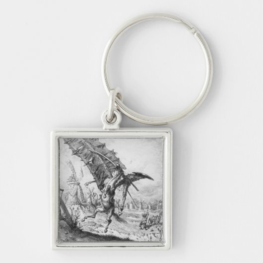 Don Quixote en de windmolens Sleutelhanger (Voorkant)