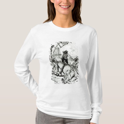 Don Quixote en de windmolens T-shirt (Voorkant)