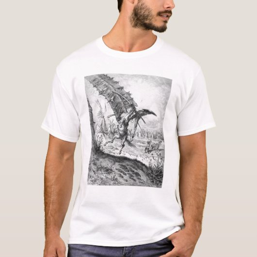 Don Quixote en de windmolens T-shirt (Voorkant)