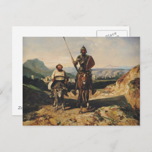 Don Quixote en Sancho Briefkaart (Voorkant / Achterkant)