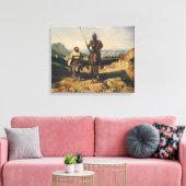 Don Quixote en Sancho Canvas Afdruk (Insitu (Woonkamer))