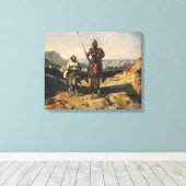 Don Quixote en Sancho Canvas Afdruk (Insitu (Houten vloer))
