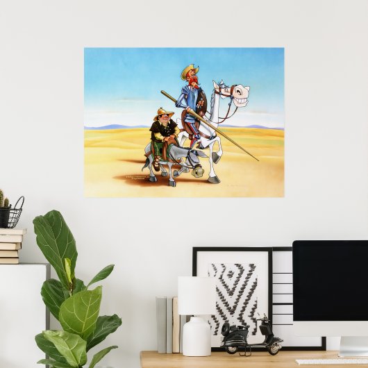 DON QUIXOTE EN SANCHO - CANVAS PRINT (Thuiskantoor)