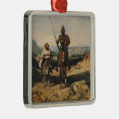 Don Quixote en Sancho Metalen Ornament (Rechts)
