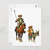Don Quixote en Sancho Panza Briefkaart (Voorkant / Achterkant)
