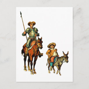 Don Quixote en Sancho Panza Briefkaart