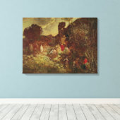 Don Quixote en Sancho Panza, c.1865 Canvas Afdruk (Insitu (Houten vloer))