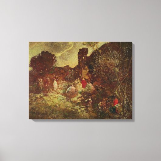 Don Quixote en Sancho Panza, c.1865 Canvas Afdruk (Voorkant)