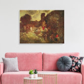 Don Quixote en Sancho Panza, c.1865 Canvas Afdruk (Insitu (Woonkamer))
