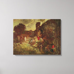 Don Quixote en Sancho Panza, c.1865 Canvas Afdruk