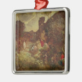 Don Quixote en Sancho Panza, c.1865 Metalen Ornament (Links)