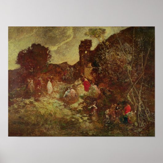 Don Quixote en Sancho Panza, c.1865 Poster (Voorkant)