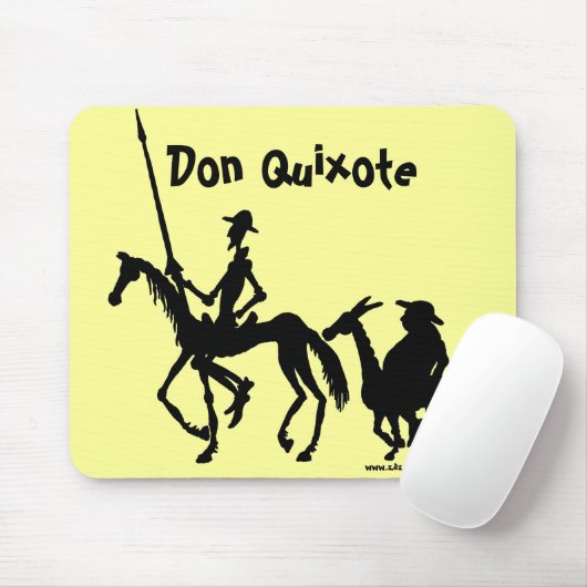 Don Quixote en Sancho Panza grafische kunst mousep Muismat (Met muis)