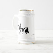 Don Quixote en Sancho Panza grafische mok (Voorkant links)