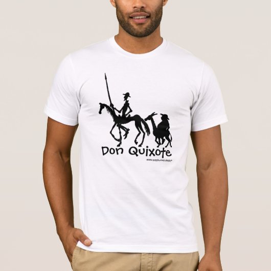 Don Quixote en Sancho Panza grafische T-shirt (Voorkant)