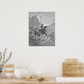Don Quixote en Sancho Panza Illustratie Poster (Keuken)