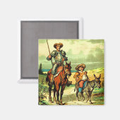 Don Quixote en Sancho Panza Magneet (Voorkant / Achterkant)