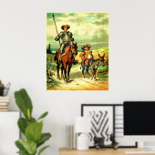 Don Quixote en Sancho Panza Poster (Thuiskantoor)