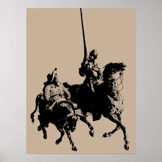 Don Quixote en Sancho Panza Poster (Voorkant)