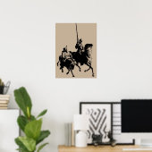 Don Quixote en Sancho Panza Poster (Thuiskantoor)
