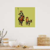 Don Quixote en Sancho Panza Poster (Keuken)