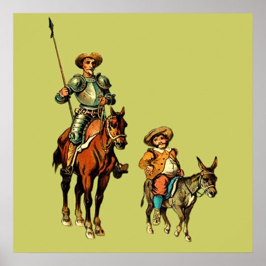 Don Quixote en Sancho Panza Poster (Voorkant)
