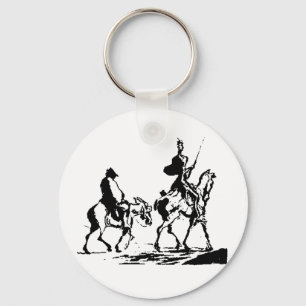 Don Quixote en Sancho Panza Sleutelhanger