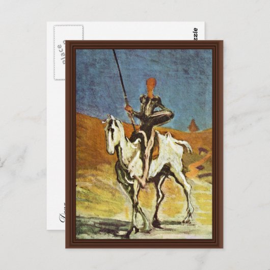 Don Quixote en Sancho Panza van Daumier Honoré (BE Briefkaart (Voorkant / Achterkant)
