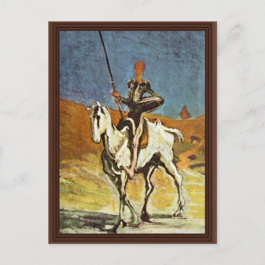 Don Quixote en Sancho Panza van Daumier Honoré (BE Briefkaart (Voorkant)