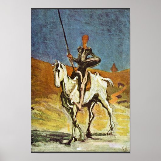 Don Quixote en Sancho Panza van Daumier Honoré (BE Poster (Voorkant)
