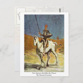 Don Quixote en Sancho Panza van Honore Daumier Briefkaart (Voorkant / Achterkant)