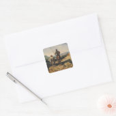 Don Quixote en Sancho Vierkante Sticker (Envelop)