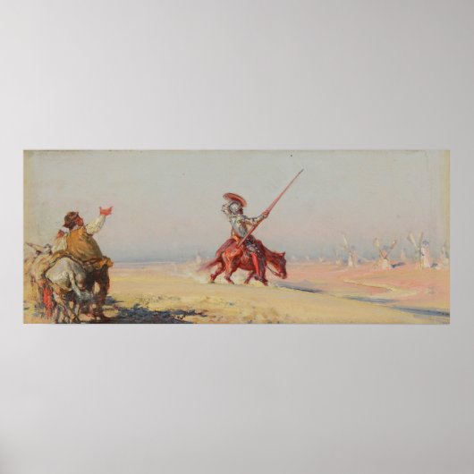 Don Quixote fight of the windmills Poster (Voorkant)