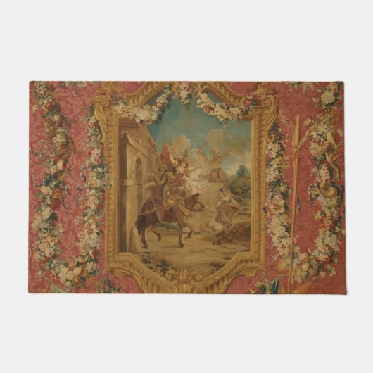 Don Quixote Guided by Folly, 18th century tapestry Deurmat (Voorkant)